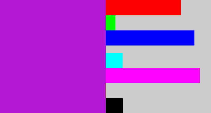 Hex color #b418d6 - vibrant purple