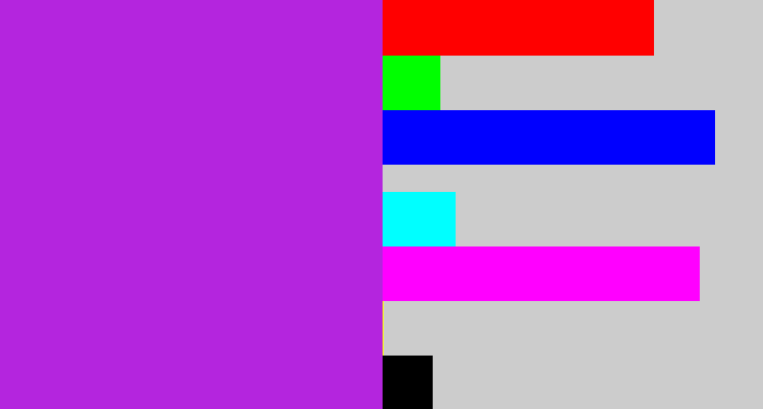 Hex color #b425de - electric purple