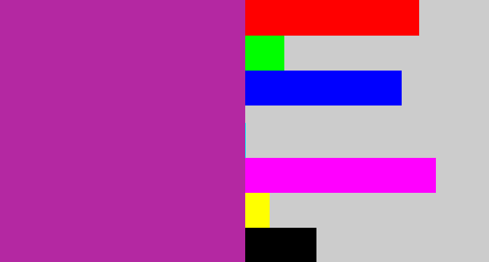 Hex color #b428a2 - barney