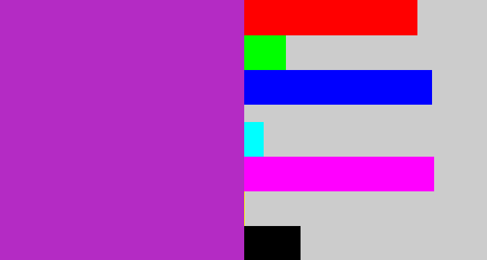 Hex color #b42bc4 - barney