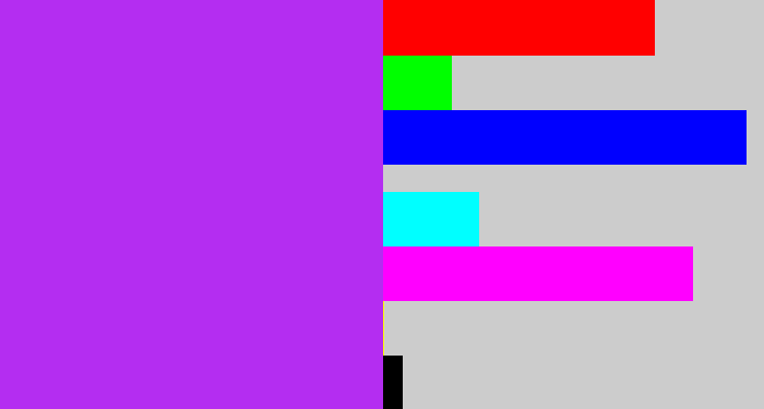 Hex color #b42df1 - electric purple