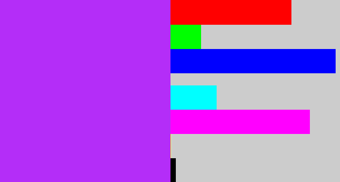 Hex color #b42df8 - electric purple