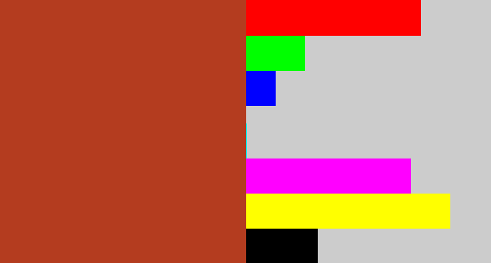 Hex color #b43c1f - brick