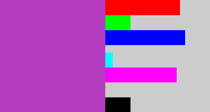 Hex color #b43dc1 - purpley pink