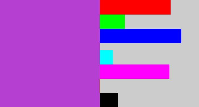 Hex color #b43fd0 - pinky purple