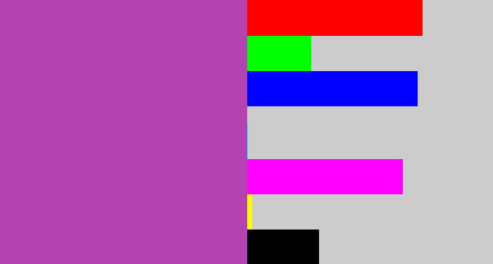 Hex color #b442b0 - ugly purple