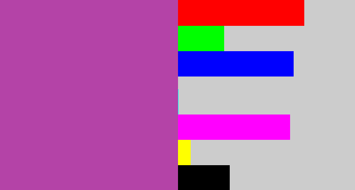 Hex color #b443a7 - ugly purple