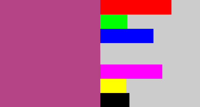 Hex color #b44486 - light plum
