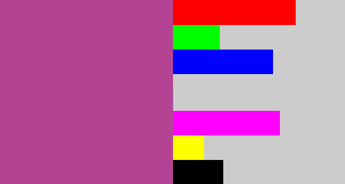 Hex color #b44493 - ugly purple