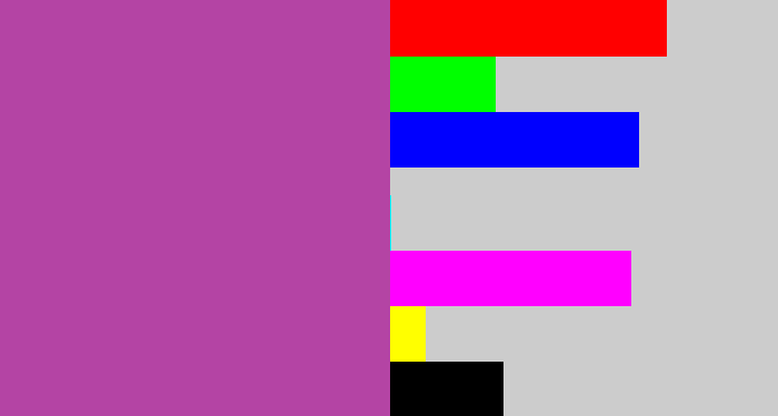 Hex color #b444a4 - ugly purple