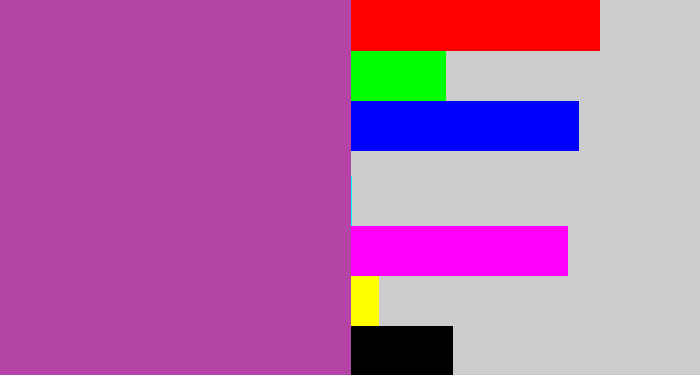 Hex color #b444a6 - ugly purple