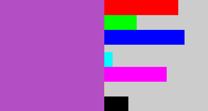Hex color #b44ec4 - pinky purple