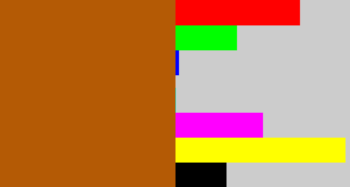 Hex color #b45a05 - orangish brown