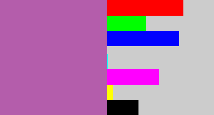 Hex color #b45dab - soft purple