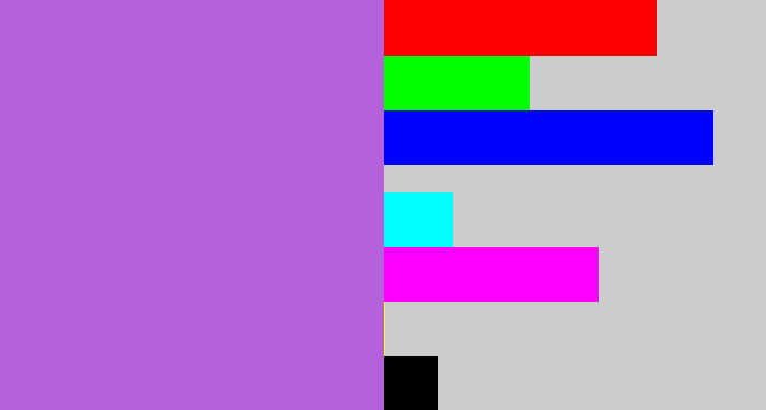 Hex color #b461dc - lightish purple