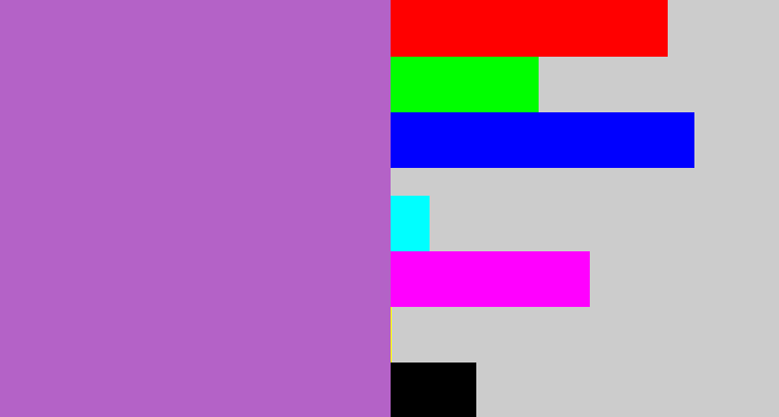 Hex color #b462c7 - amethyst