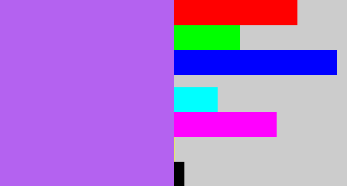 Hex color #b462f0 - light urple