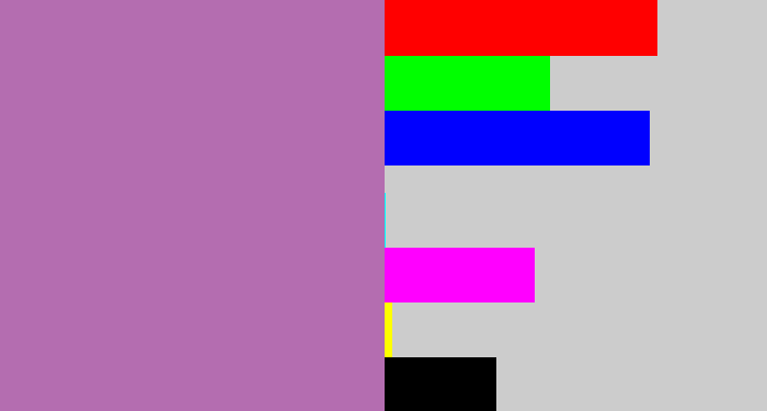 Hex color #b46db0 - soft purple