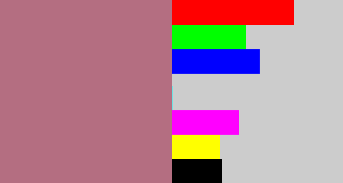 Hex color #b46e81 - mauve