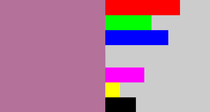 Hex color #b4719a - mauve