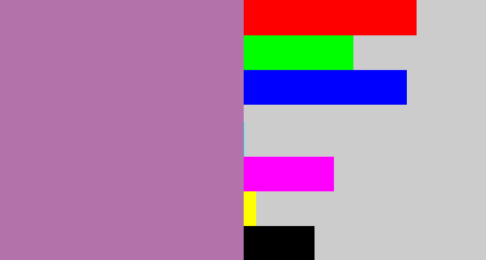 Hex color #b472ab - soft purple