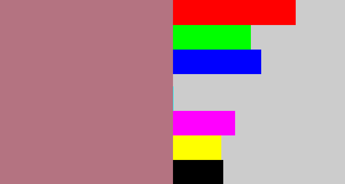 Hex color #b47381 - mauve