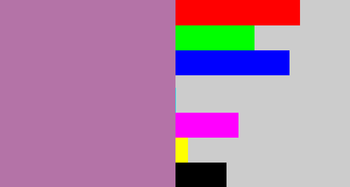 Hex color #b473a7 - soft purple