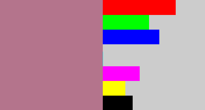 Hex color #b4748c - mauve
