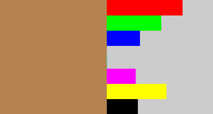 Hex color #b4834f - light brown