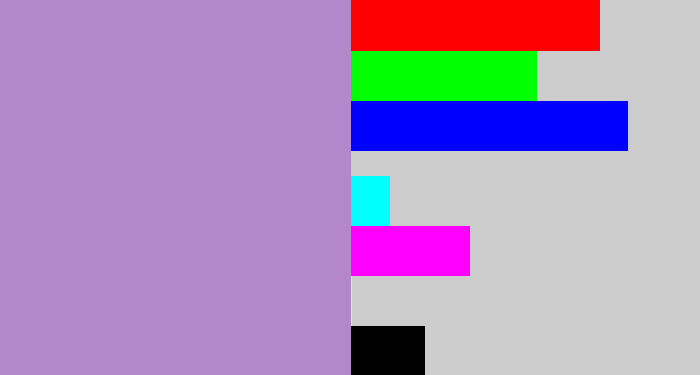 Hex color #b486ca - pale purple