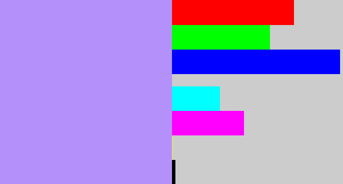 Hex color #b491fa - liliac
