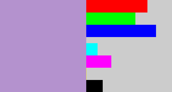 Hex color #b492ce - pale purple