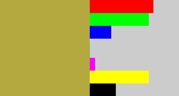 Hex color #b4a93e - booger