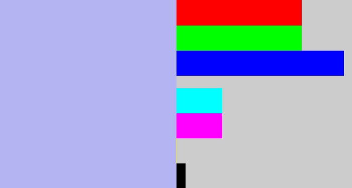 Hex color #b4b4f2 - pastel blue