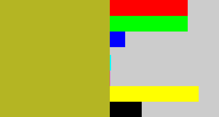 Hex color #b4b523 - pea