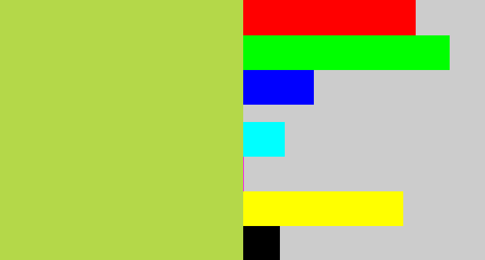 Hex color #b4d849 - kiwi