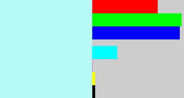 Hex color #b4f8f1 - pale aqua