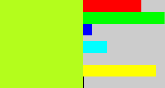 Hex color #b4fd1c - yellowgreen