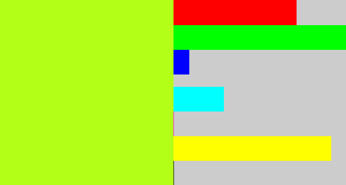 Hex color #b4ff18 - yellowgreen