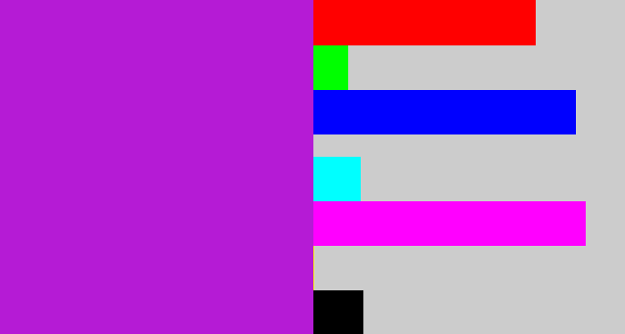 Hex color #b51bd5 - vibrant purple
