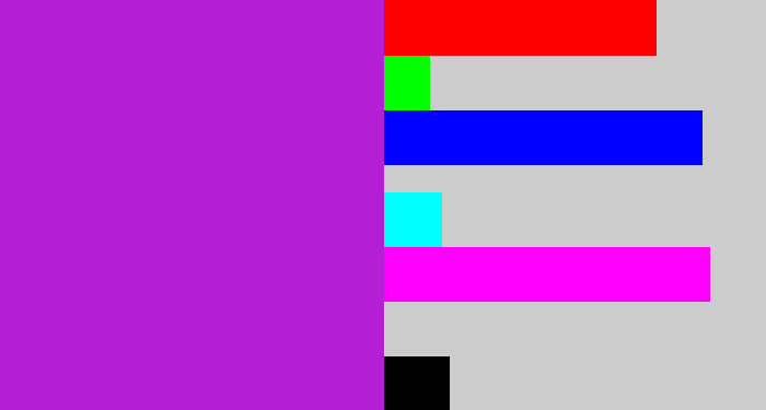 Hex color #b51fd4 - barney