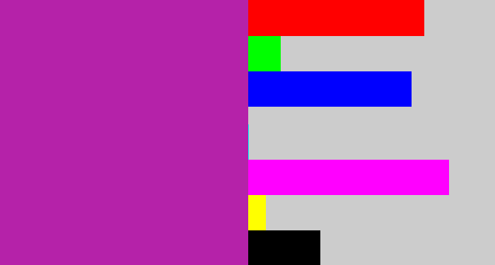Hex color #b522a9 - barney