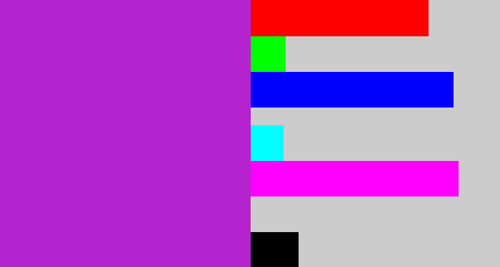 Hex color #b523cf - barney