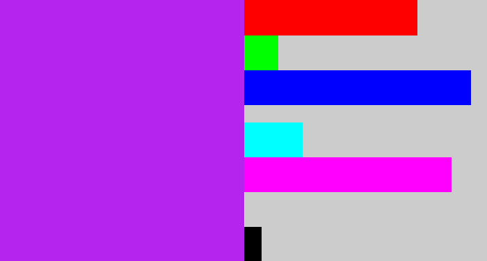 Hex color #b524ee - electric purple
