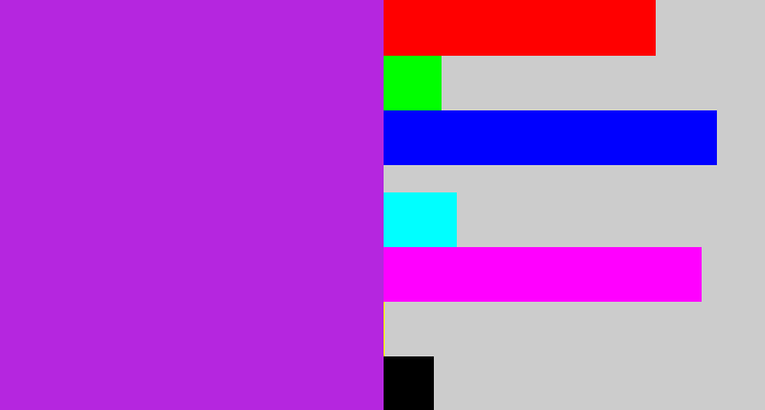 Hex color #b526df - electric purple