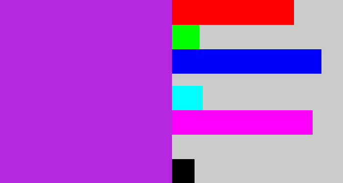 Hex color #b528dd - purple/pink