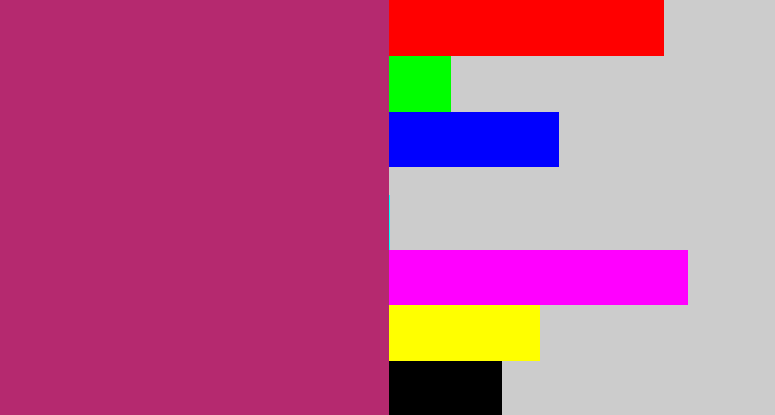 Hex color #b5296f - dark pink
