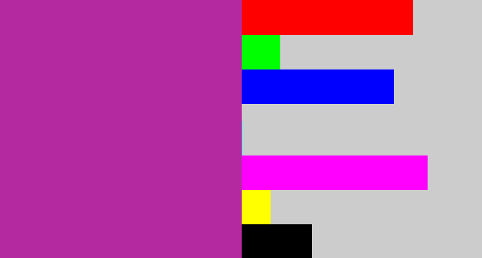 Hex color #b529a0 - barney