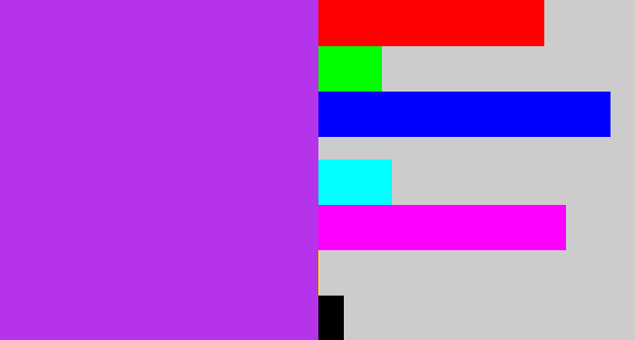 Hex color #b533eb - electric purple