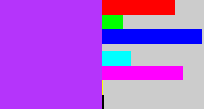 Hex color #b534fb - electric purple